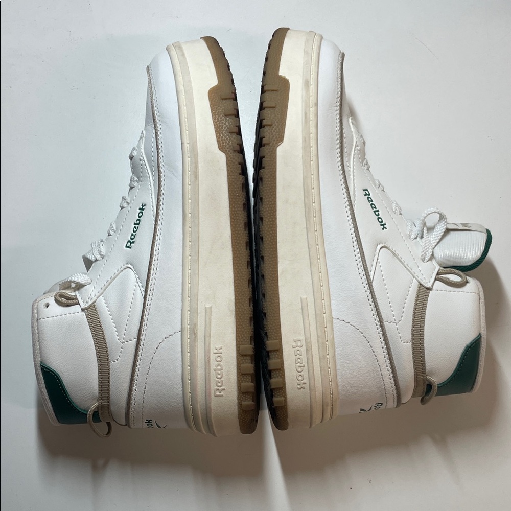 Reebok White and Green High-Top Sneakers - Picture 7 of 7
